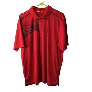 CBUK CUTTER & BUCK RED AND BLACK LIGHTWEIGHT GOLF POLO MENS XL